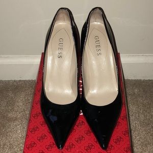 Black Guess Pointed Toe Heels